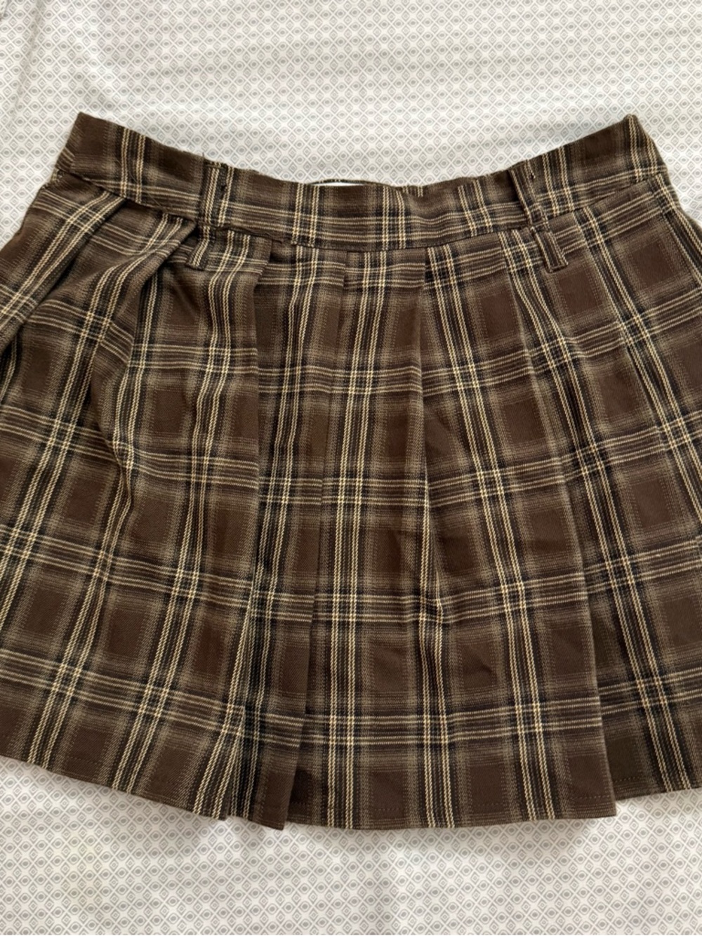 Rita Ora x Primark Brown Plaid Mini Skirt - US 4